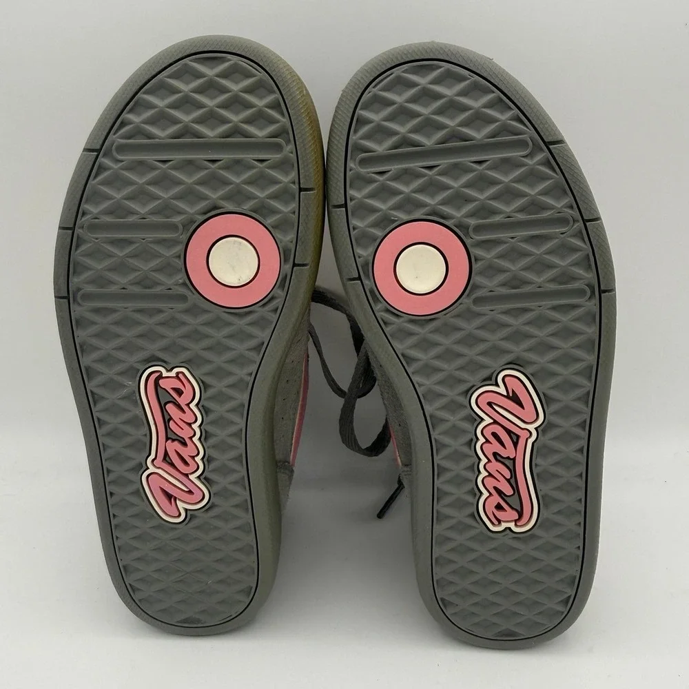 Youth Kids Vans Basha Pink Gray Suede Vintage Y2K Low-Top Skate Shoes Size 5